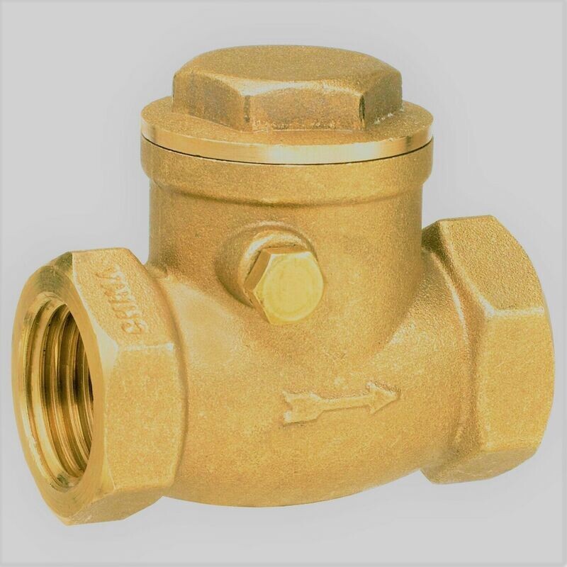 3" Inch Brass Swing IPS Check Valve NPT Threaded Plumbing Fitting 200 WOG
