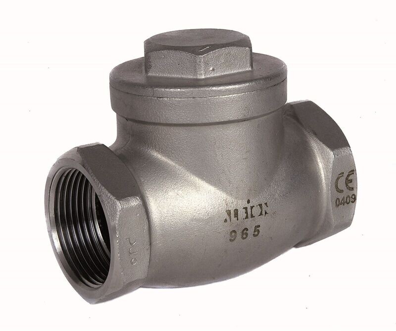 Stainless Swing Check Valve : Non-Return Valve : 1/2" To 2"