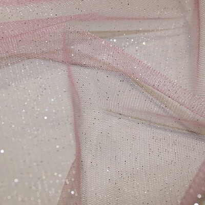 Pink Glitter Tulle Fabric - decoration costume  craft