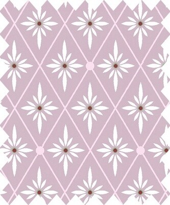 Gütermann Ring a Roses Most Beautiful Pretty in Pink Cotton Fabric with White Flowers - per metre