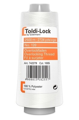 Gütermann Toldi-Lock Overlock Thread 2500m - 1005 White