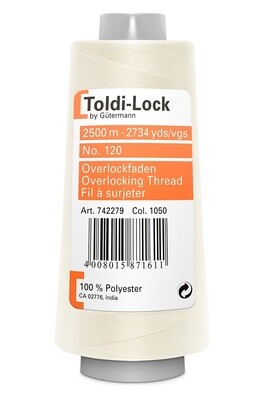 Gütermann Toldi-Lock Overlock Thread 2500m - 1050 Light Beige