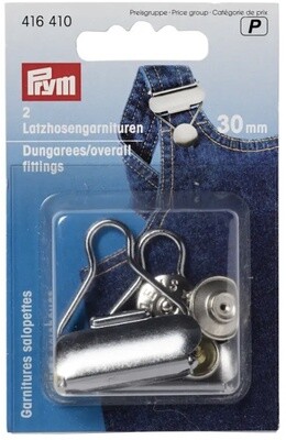 Prym Dungarees/Overall Fittings steel silver 40 mm