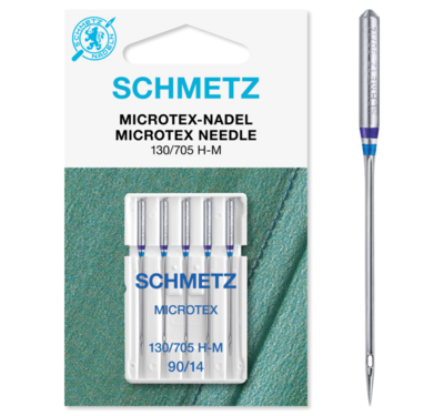Schmetz Microtex Needles 60-80 for Delicate Fabrics