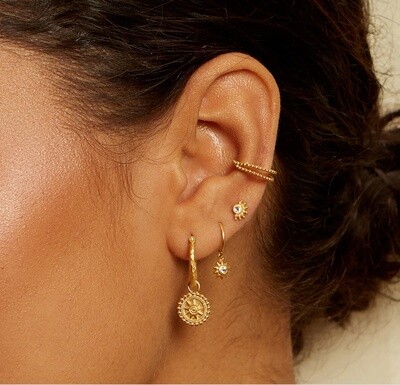 Mandala Hoop Earring