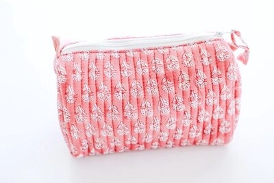 Floral Print Pouch Dusty Pink