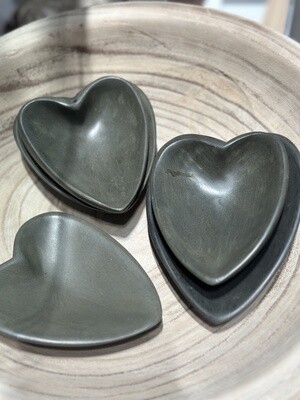 Grey Heart Stone Bowl