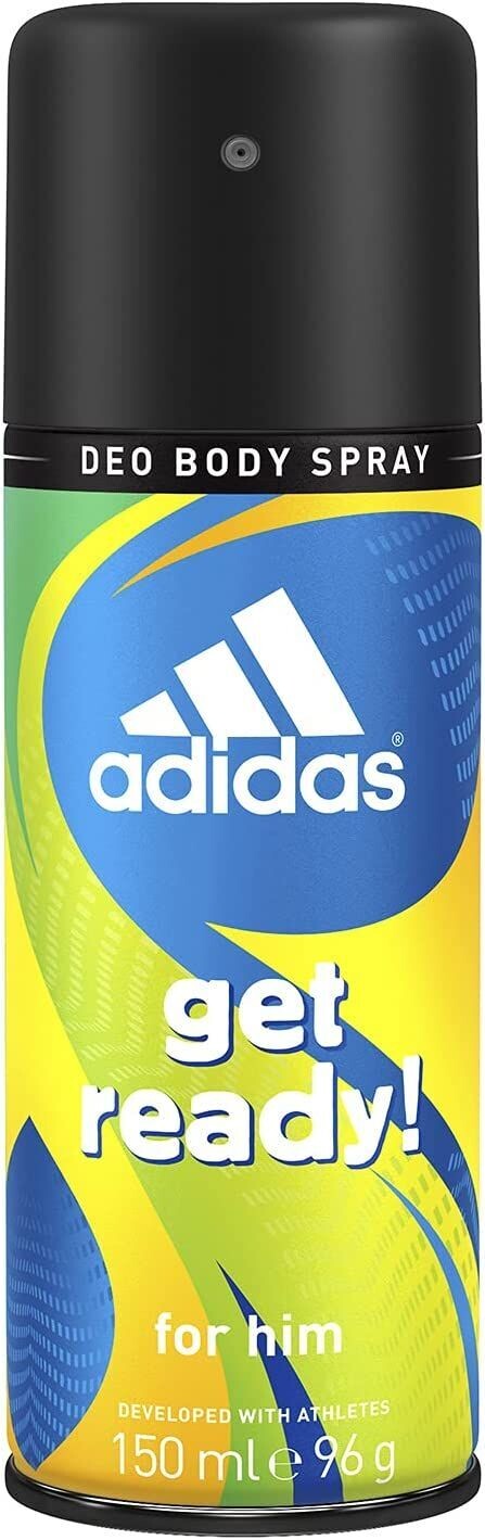1 BOX ( 48PIECES) Adidas Get Ready Deodorant Spray 150 ml