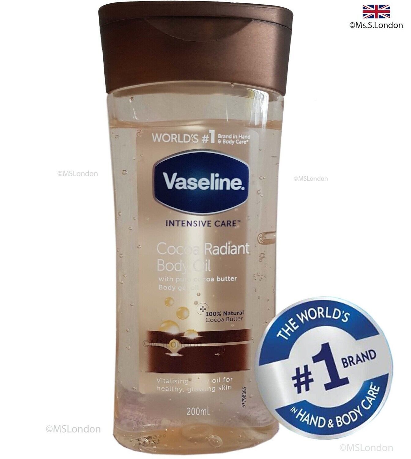 1 BOX (18 PIECES) Vaseline Cocoa Oil 200 ml E Firming 18
