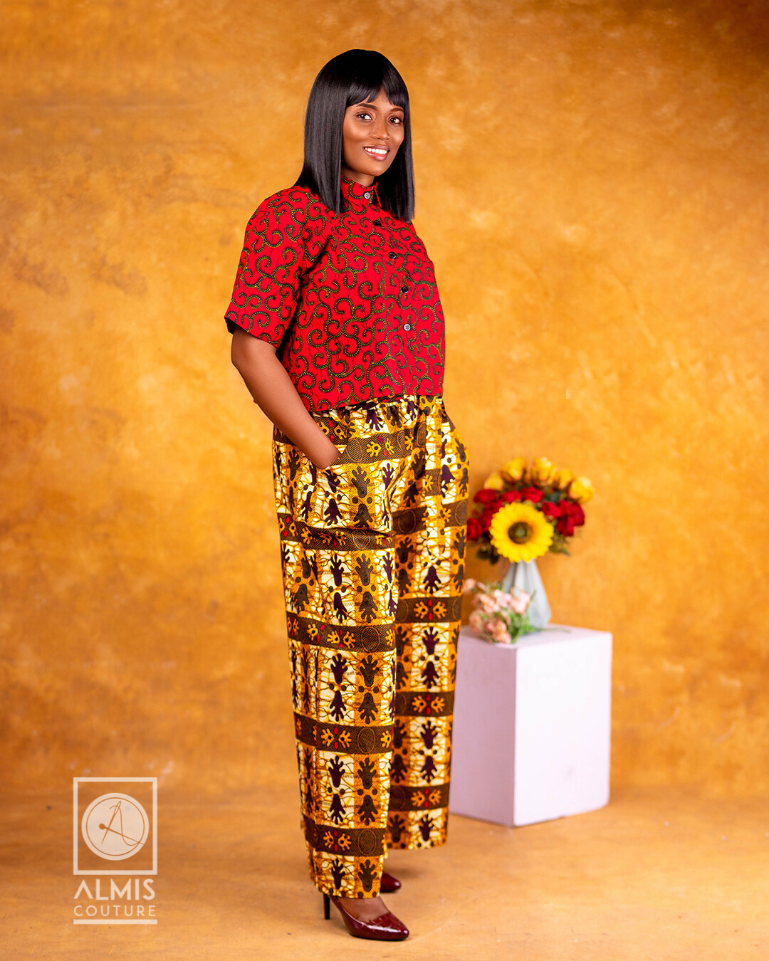 AC-#BellCollection classy High-Waisted Pants + Lose shirt