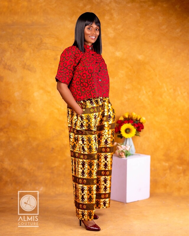 AC-#BellCollection classy High-Waisted Pants + Lose shirt