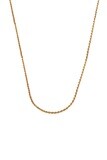 18K Solid Gold Rope Chain Necklace