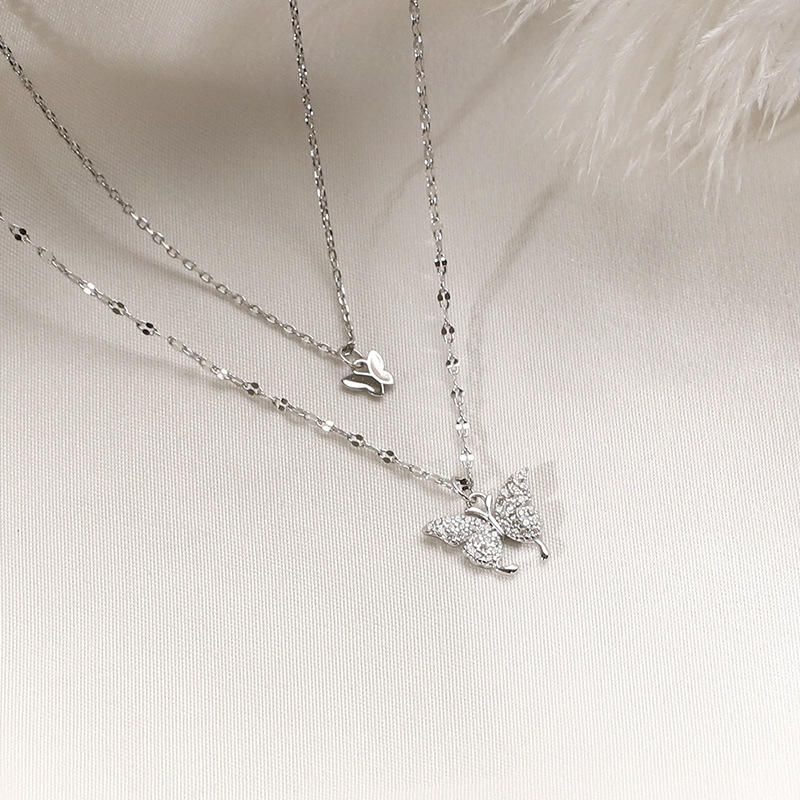 Butterfly Double-Layer Necklace