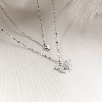 Butterfly Double-Layer Necklace