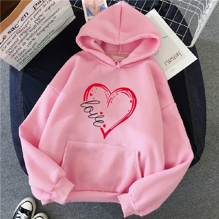 2023 letter print new hooded sweater women&#39;s spring long-sleeved lazy style loose hooded top