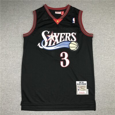 Mens Black Allen Iverson Jersey