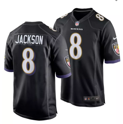 Black Lamar Jackson Ravens Jersey