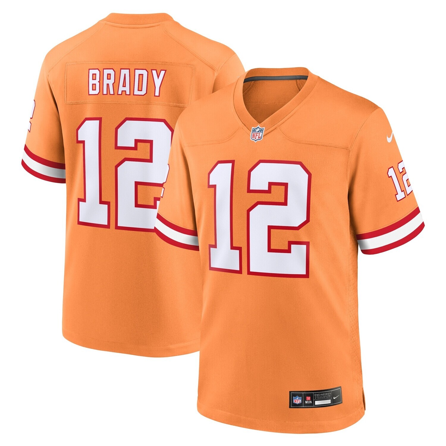 XL Orange Tom Brady Jersey