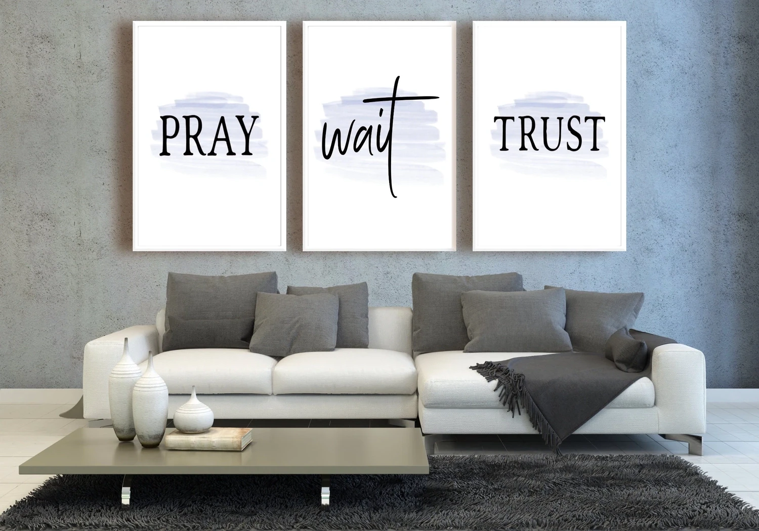 Pray Wait Trust - Wall Art