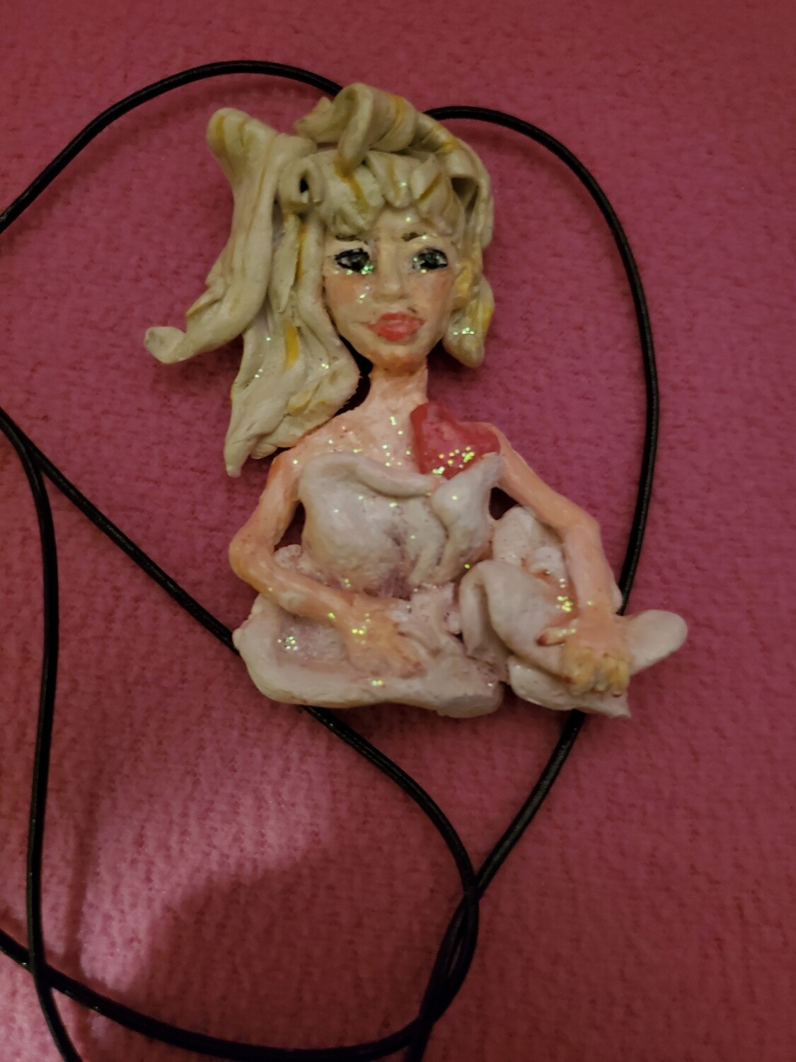 The Polymer Clay Necklace "The United with Nature ".