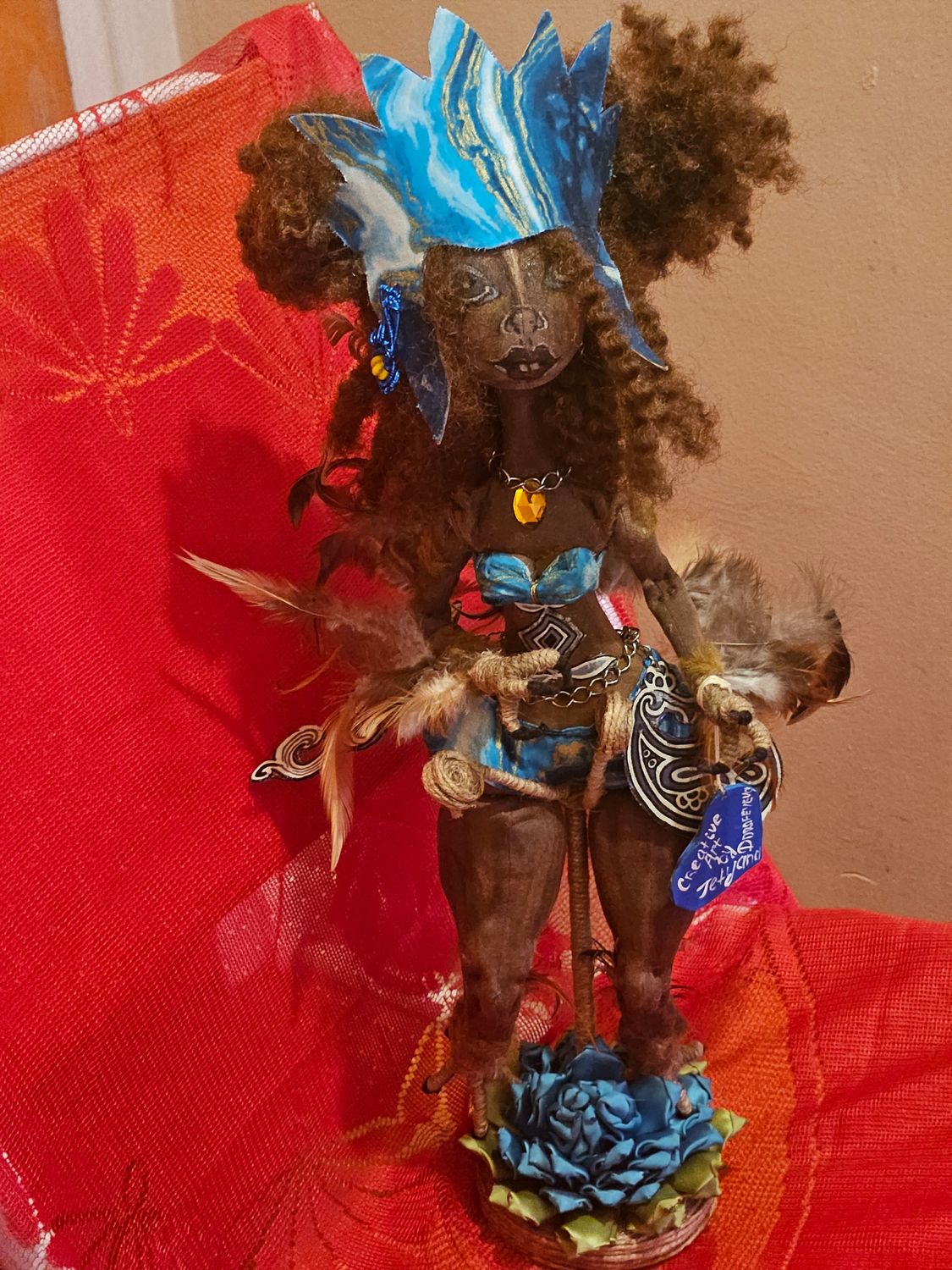 The Textile Art Doll Sinaj " The Queen of Harpies ".