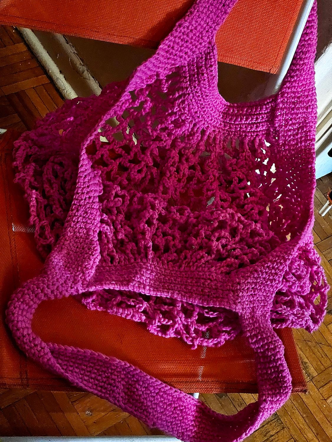 The Crocheted  Bag "The Fruit Dessert" .