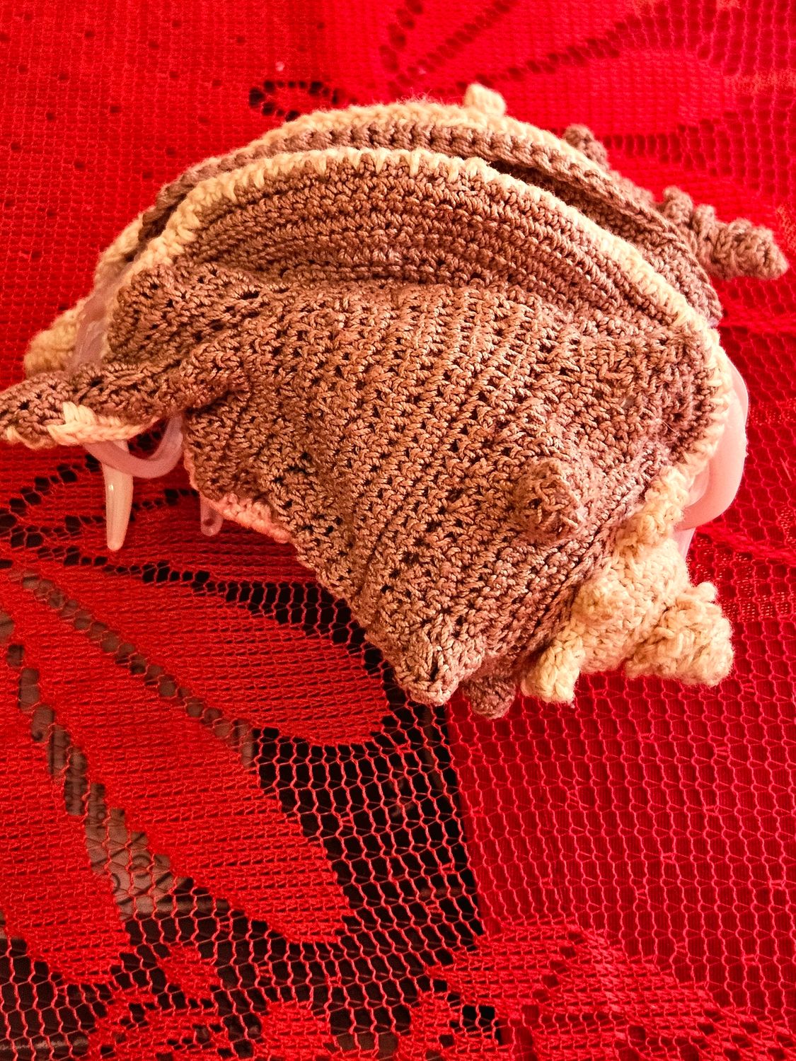 The Crocheted " The Queen Conch Shell Hair Clip "