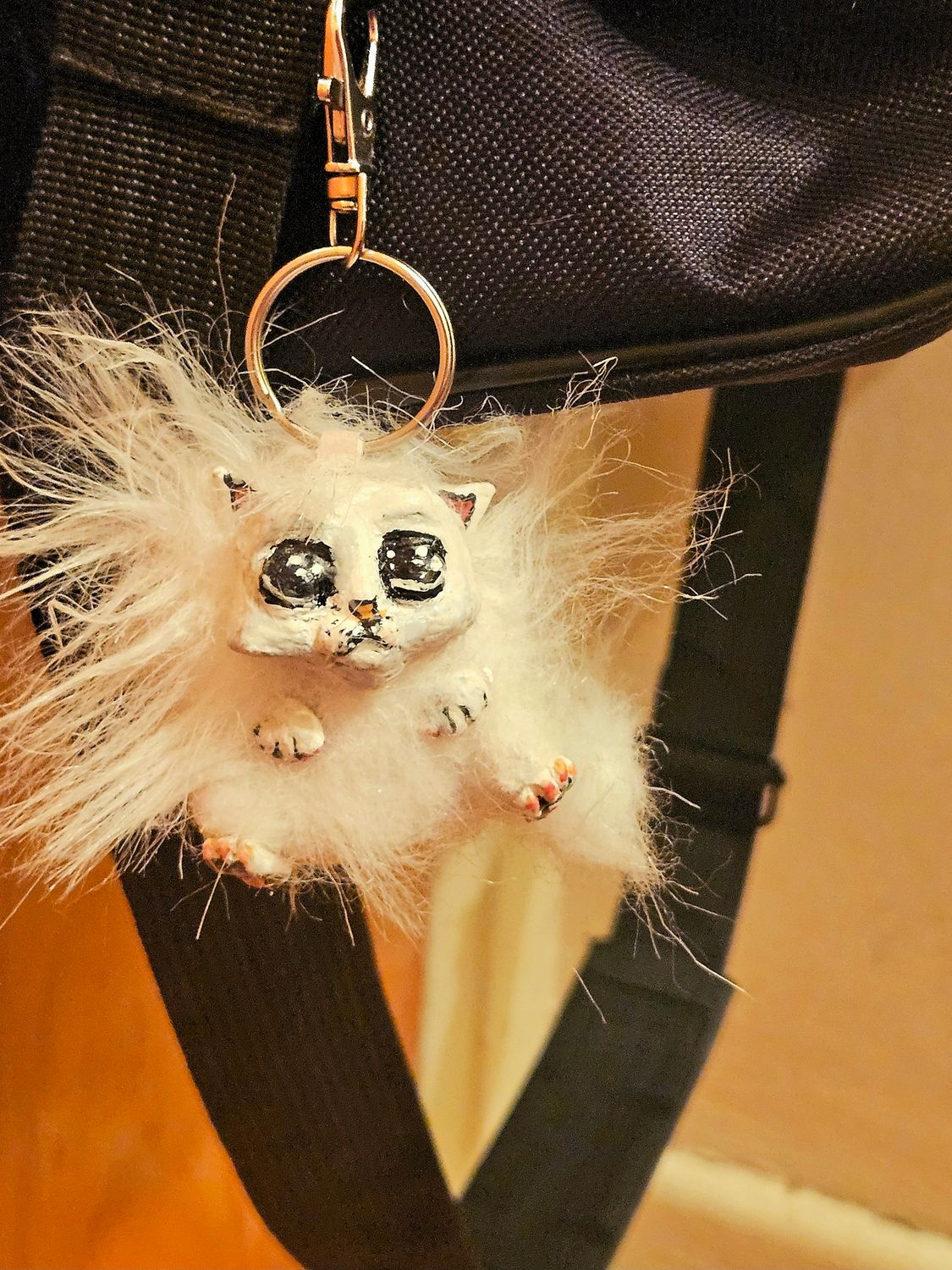 Snowflake, the Fantasy Kitten Charm .
