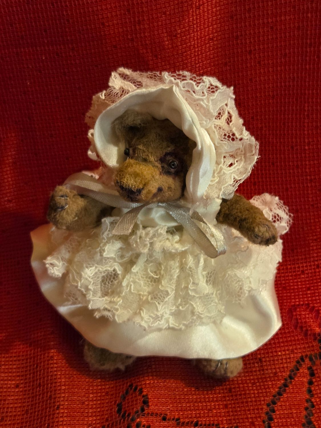 Maria, the Teddy bear.