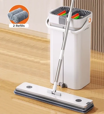Joybos® Home Cleaning Flat Floor Mop and Bucket with Wringer Set