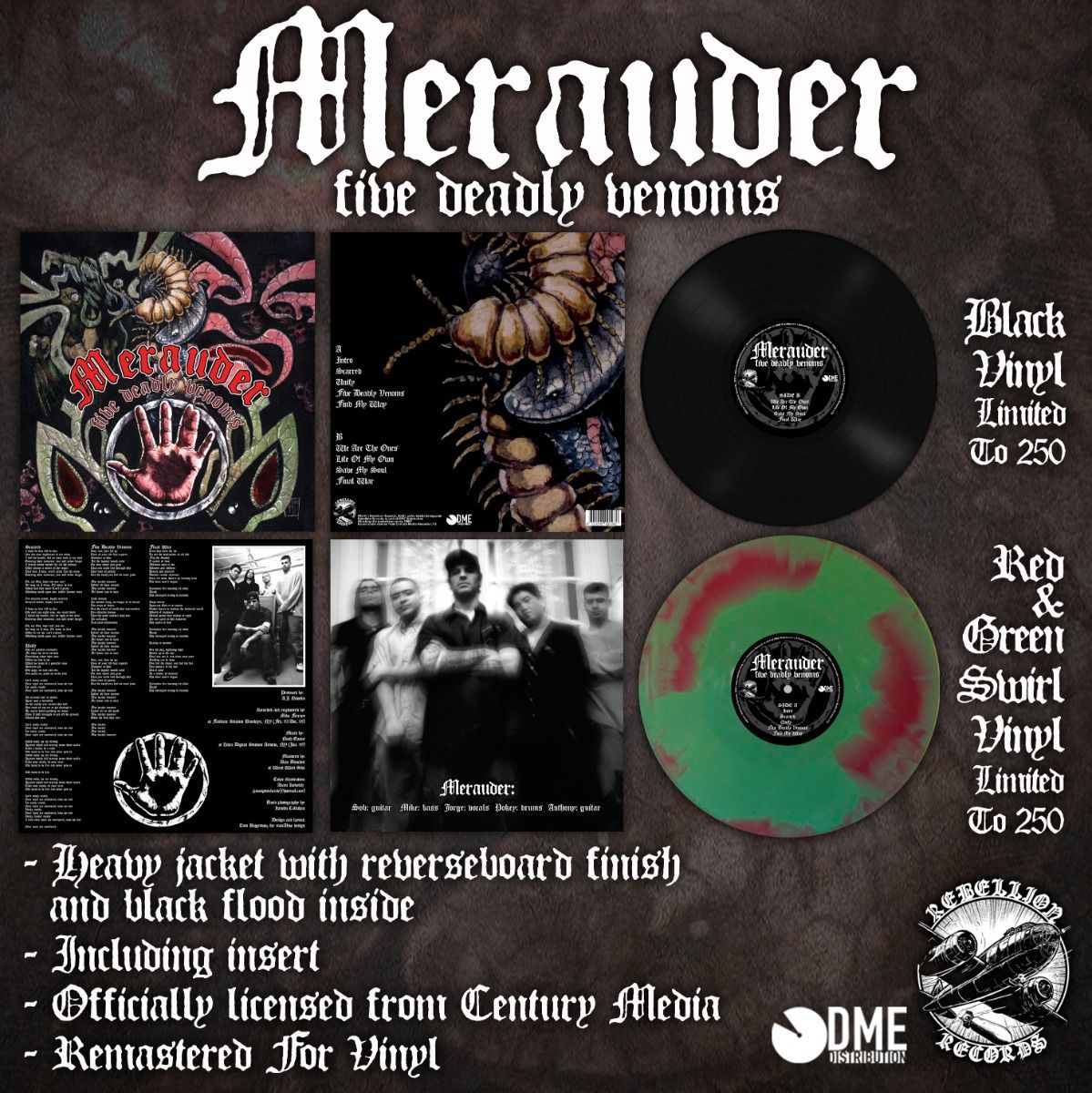 Merauder - Five Deadly Venoms (Red / Green Swirl)