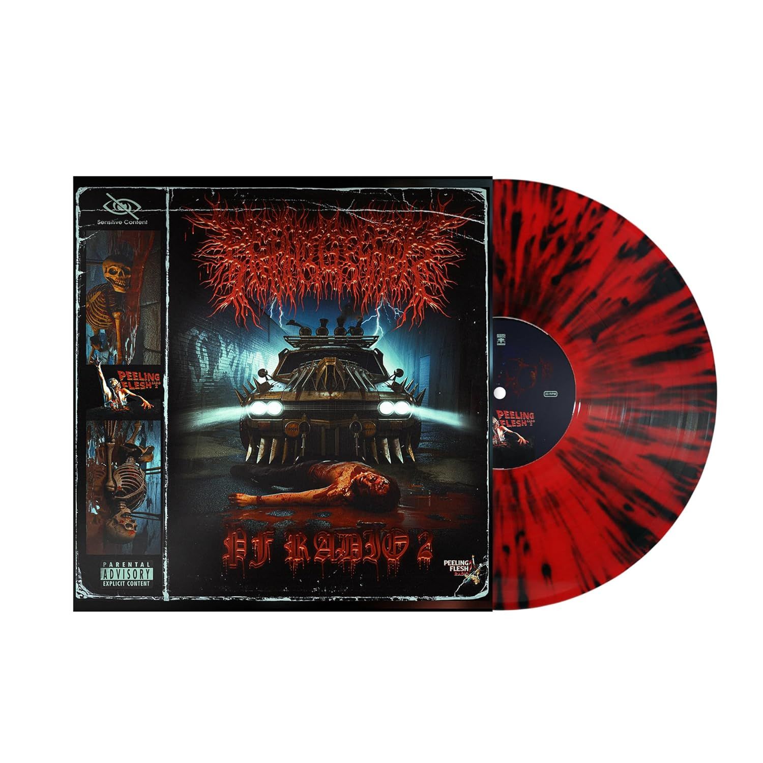 Peelingflesh - PF Radio 2 (Red / Black Splatter)