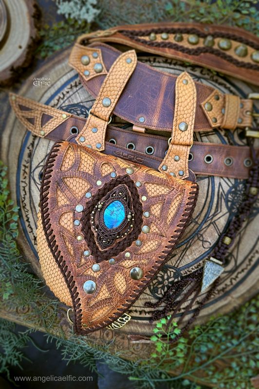 Druid Leather Pocket Belt