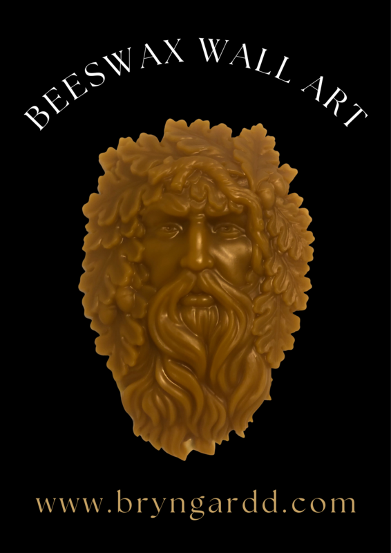 14cm Green Man Beeswax Wall Art
