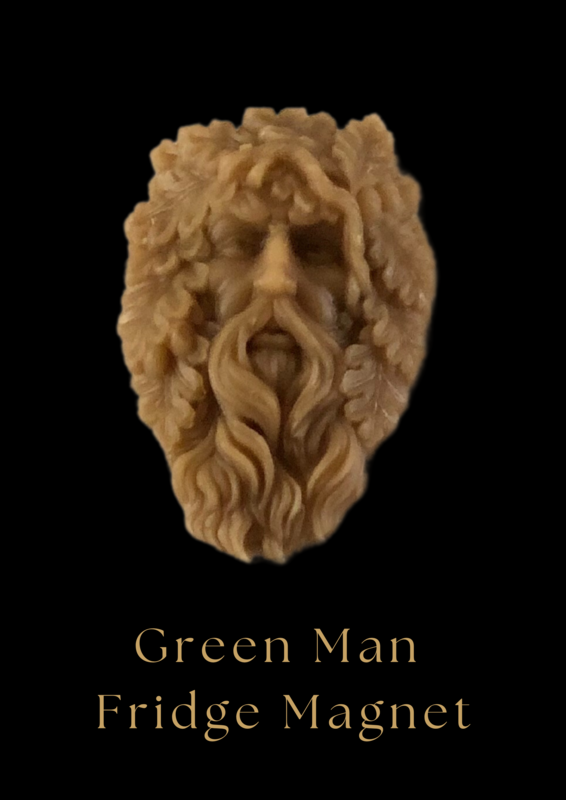 6cm Green Man Beeswax FRIDGE MAGNET