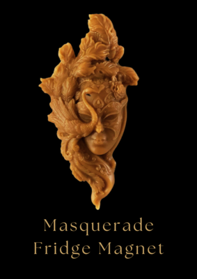 15 cm Masquerade Beeswax Fridge Magnet