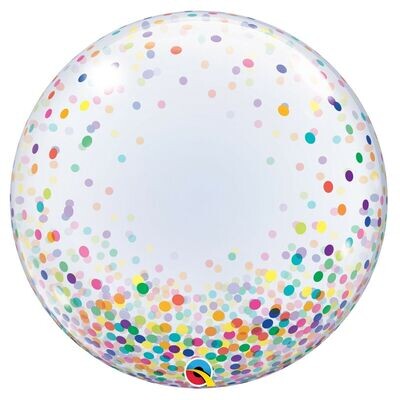 Rainbow Confetti Print Bubble
