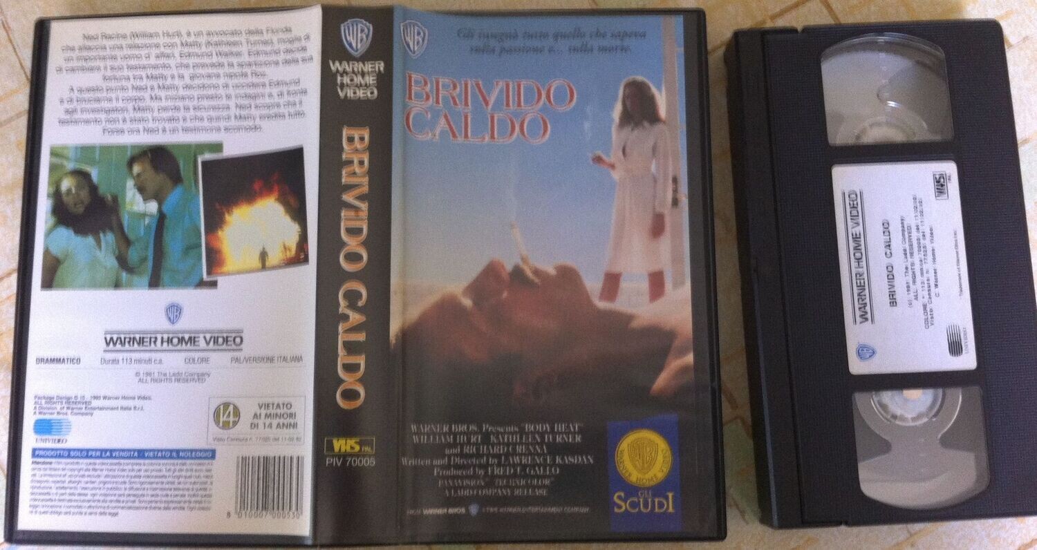 TeknoFilm - VHS – BRIVIDO CALDO di Lawrence Kasdan (1981) - WARNER SCUDI
