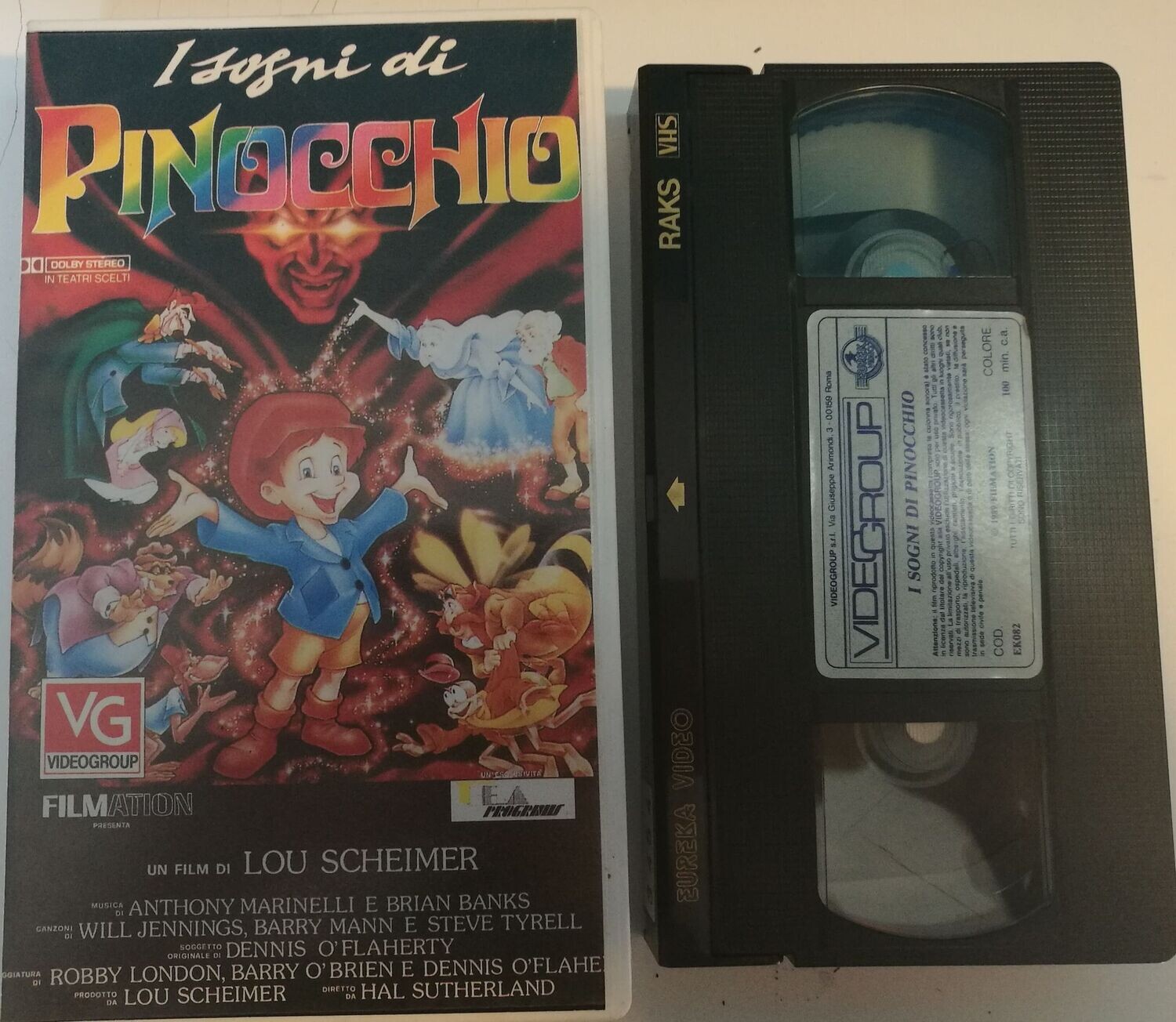 TeknoFilm - VHS – I SOGNI DI PINOCCHIO di Hal Sutherland (1987) - VIDEOGROUP