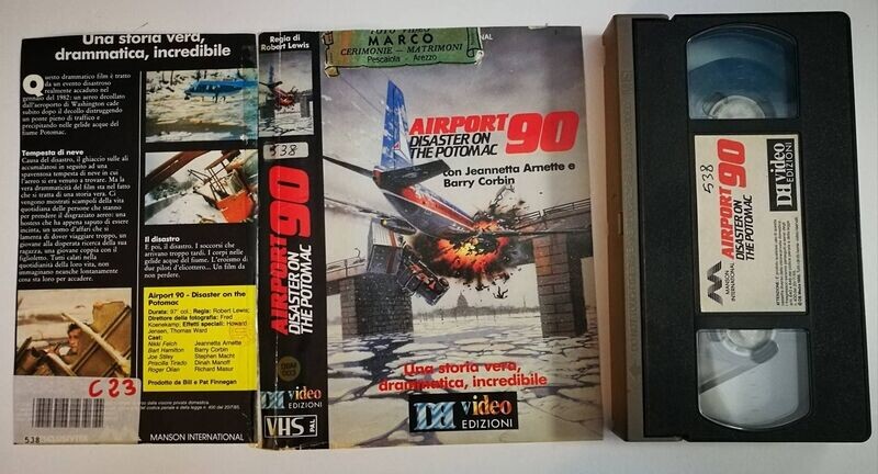 TeknoFilm - VHS – AIRPORT 90 - DISASTER ON THE POTOMAC di Robert Michael Lewis (1984) - DB VIDEO (INEDITO IN DVD)