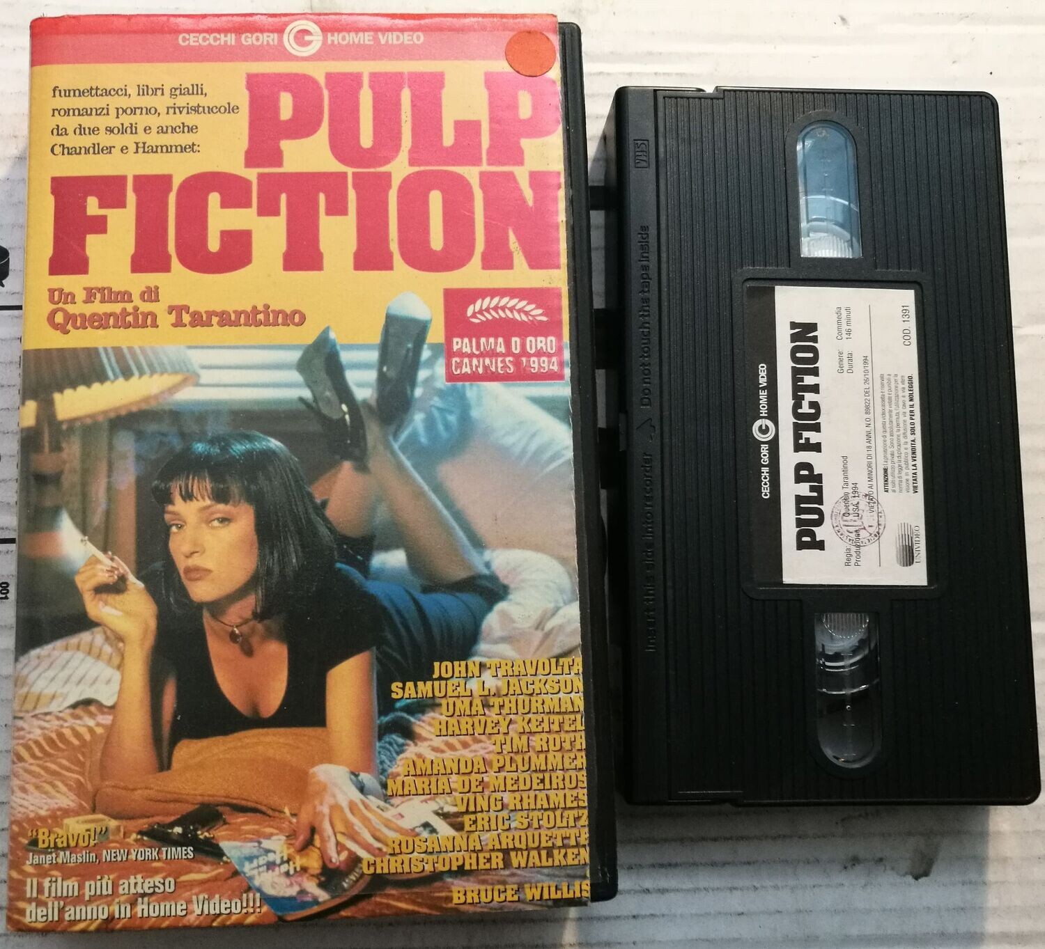 TeknoFilm - VHS – PULP FICTION di Quentin Tarantino (1994) - CECCHI GORI HOME VIDEO