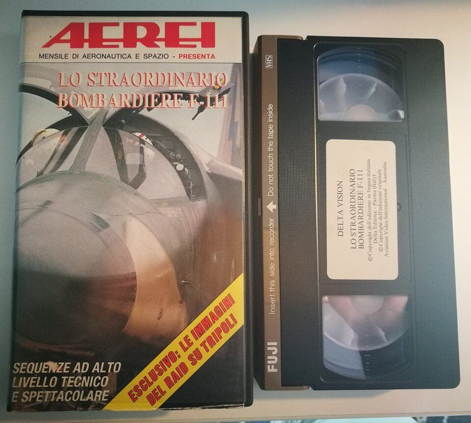 TeknoFilm - VHS – AEREI - LO STRAORDINARIO BOMBARDIERE F111 di A.A.V.V. (1985) - DELTAVISION (INEDITO IN DVD)