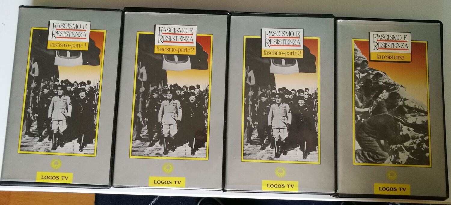 TeknoFilm - 4 VHS – FASCISMO E RESISTENZA (Opera completa) di P. Gobetti/G. Risso (1983) - LOGOS TV (INEDITO IN DVD)