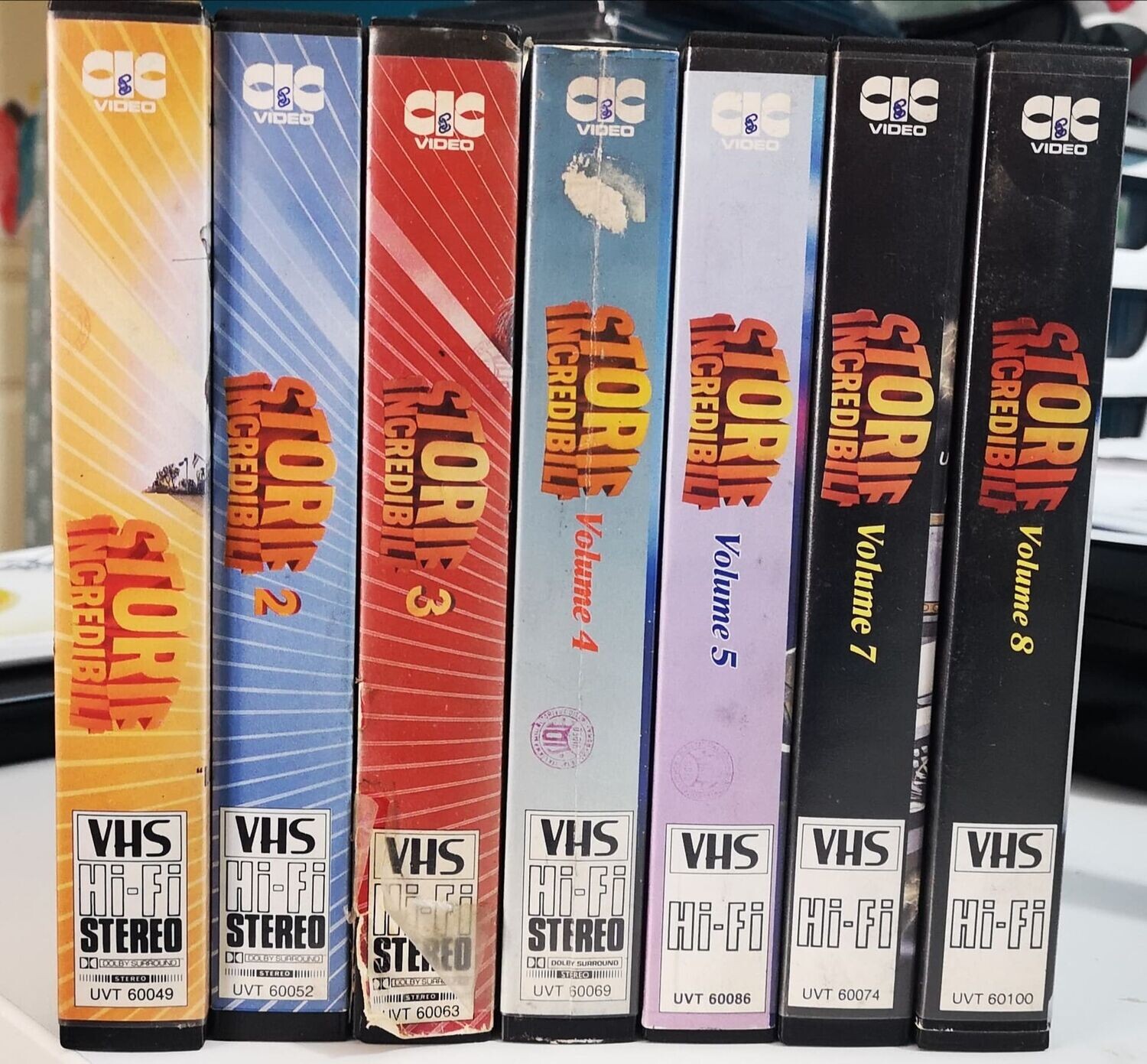 TeknoFilm - 7 VHS – STORIE INCREDIBILI 1 - 2 - 3 - 4 - 5 - 7 - 8 di A.A.V.V. (1985) - CIC