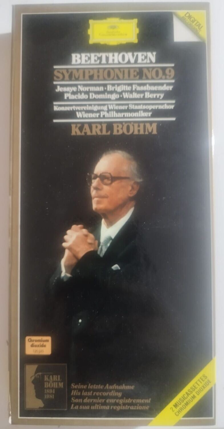 TeknoFilm - Box Cartonato 2 Musicassette (MC) - L. V. BEETHOVEN - SYMPHONIE 9 (Wiener Philarmoniker Karl Bohm) (1981) - DEUTSCHE GRAMMAPHONE