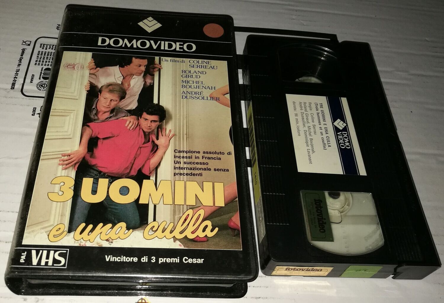 TeknoFilm -  VHS - 3 UOMINI E UNA CULLA di Coline Serreau (1985) - DOMOVIDEO
