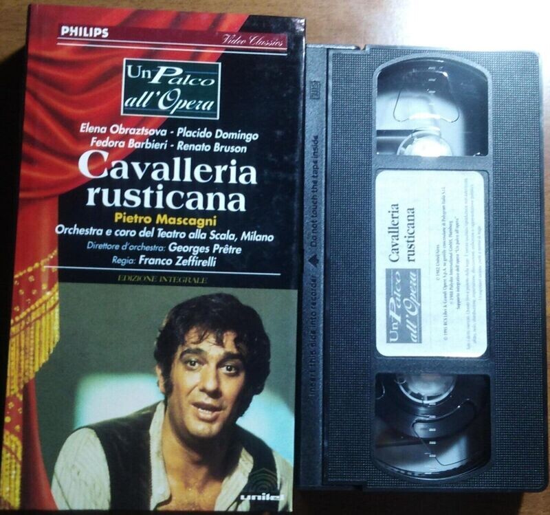 TeknoFilm -  VHS Box Cart. UN PALCO ALL'OPERA Pietro Mascagni - LA CAVALLERIA RUSTICANA - FABBRI EDITORI (INEDITO IN DVD)