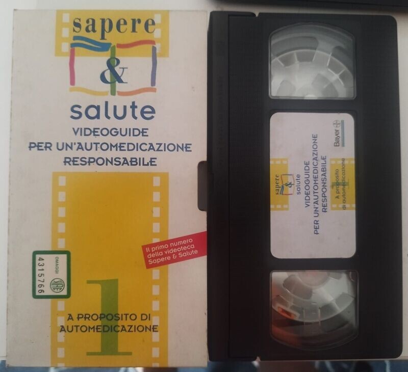 TeknoFilm - VHS - SAPERE & SALUTE N° 1 - A PROPOSITO DI AUTOMEDICAZIONE - BAYER (INEDITO IN DVD)