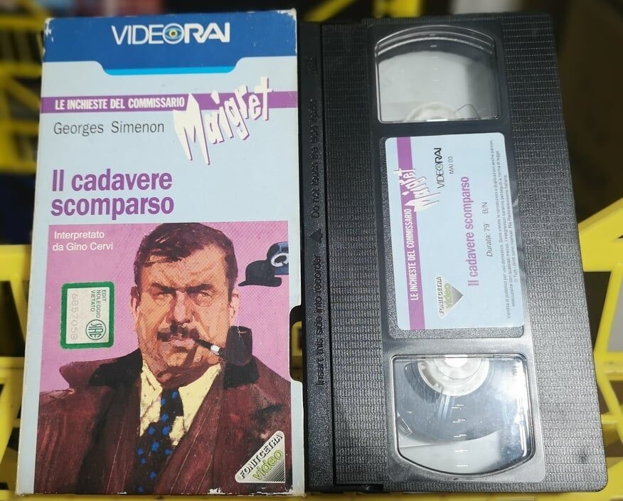 TeknoFilm – VHS - IL COMMISSARIO MAIGRET - IL CADAVERE SCOMPARSO di Mario Landi (1964) -  FONIT CETRA