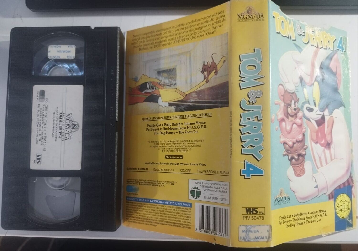 TeknoFilm - VHS - TOM & JERRY 4 di A.A.V.V. (1992) - WARNER BROS (INEDITO IN DVD)